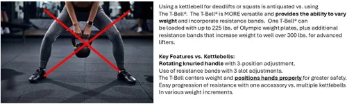 Vista 7 de T-Bell Pesa rusa ajustable. A prueba de óxido con mango giratorio duradero. Accesorio de fitness para moldear el cuerpo, fuerza de la pierna