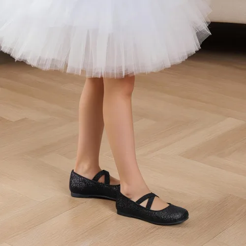 Vista 3 de Dream Pairs Girls Ballerina Dress Shoes Mary Jane Flats Negro
