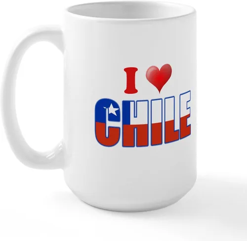 Vista 20 de CafePress Taza de café de cerámica extra grande de 15 oz (15.0 fl oz) con bandera de Chile