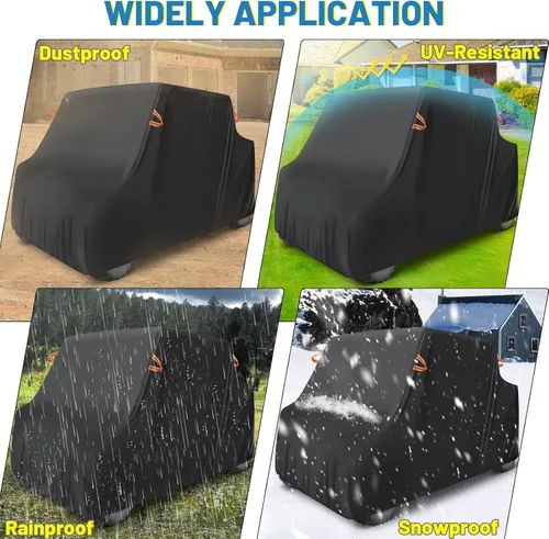 Vista 6 de MDPROMCP Cubierta para UTV de 4-6 Asientos, Cubierta Completa Resistente al Viento Compatible con Polaris RZR General UFORCE Talon Mule Teryx de 4