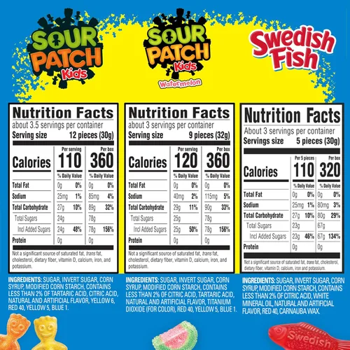 Vista 2 de SOUR PATCH KIDS and SWEDISH FISH - Paquete variado de dulces suaves y masticables, dulces a granel, día de la madre, 15 cajas