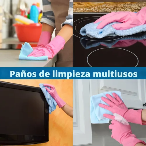 Vista 5 de TEAWOO Paños de limpieza de microfibra, paquete de 100 toallas de 5
