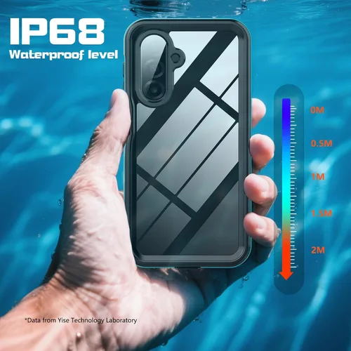 Vista 2 de DINGXIN Funda impermeable para Samsung Galaxy A17 5G IP68 Certificado a prueba de polvo a prueba de golpes Protector de pantalla incorporado Funda