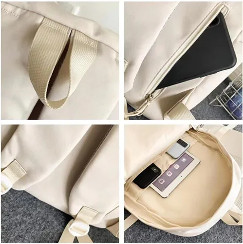 Vista 2 de Y2k - Mochila con colgante kawaii con diseño de estrellas estéticas, bonita bolsa para computadora portátil de preppy, suministros de regreso a