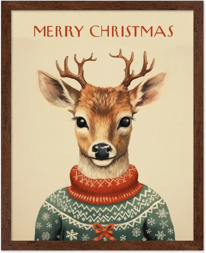 Vista 42 de Poster Master A Holly Jolly - Póster navideño, arte de invierno, diseño de pared moderno, regalo para hombres y mujeres, gran decoración para sala