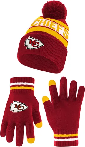 Vista 30 de Ultra Game Adults NFL Official Super Soft Winter Beanie Knit Hat With Warm Touch Screen Gloves
