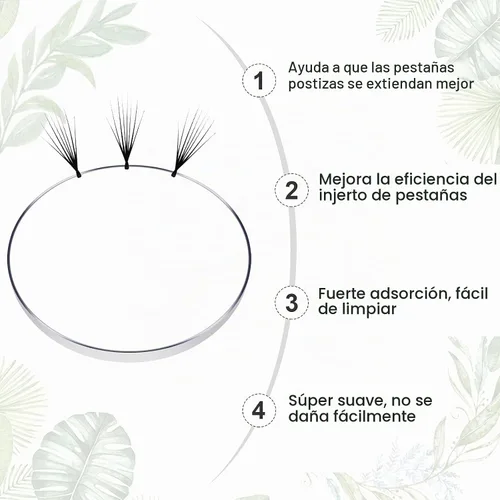 Vista 3 de Maitys 6 almohadillas de silicona para extensiones de pestañas para pestañas, reutilizables, adhesivas, de silicona, para extensiones de pestañas