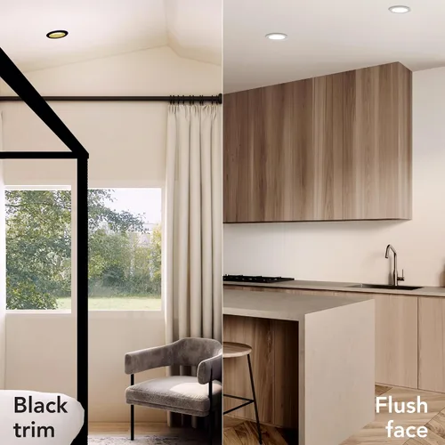Vista 6 de LIFX Luz descendente empotrable inteligente sin lata de 4 pulgadas, borde deflector profundo, RGB + blanco sintonizable (1500-9000 K), control
