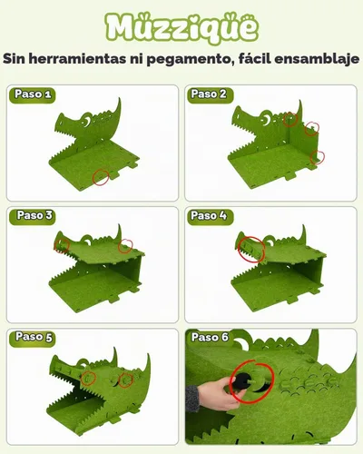 Vista 7 de Casa de cama para gatos de fieltro grueso, condominio de escondite para Verde