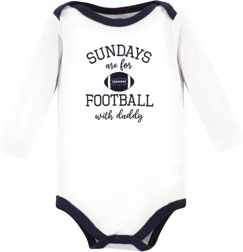 Vista 105 de Hudson Baby baby-boys Cotton Long-sleeve Bodysuits 5-pack