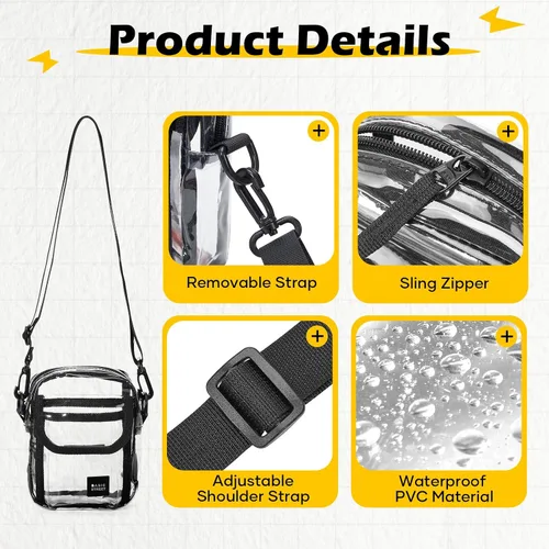 Vista 6 de Mini Crossbody Bag Shoulder Bag for Men, Small Messenger Satchel Bag for Women