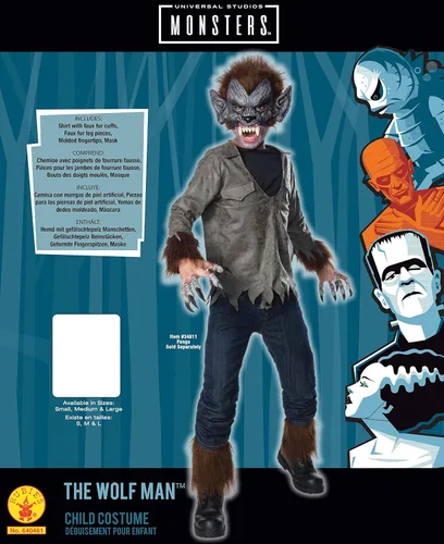 Vista 3 de Boys Wolfman Frankenstein Universal Costume