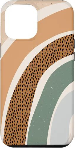 Vista 26 de Boho Burnt Orange Half Rainbow with Dotted Pattern Arches Case for iPhone 17