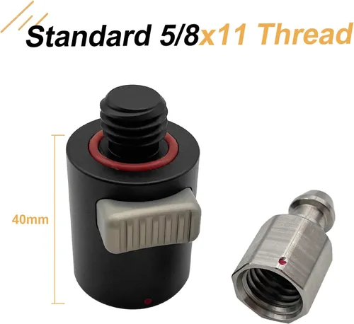 Vista 6 de Adaptador GPS de liberación rápida compatible con Trimble Topcon Sokkia, 5/8-11 One-hand quick release mount for GPS GNSS RTK receivers, total