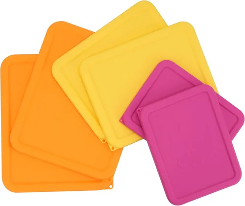 Vista 12 de LUVCOSY Tapa rectangular de silicona para almacenamiento de 11 tazas de repuesto para cuencos de vidrio Pyrex 7212-PC, (recipiente no incluido)