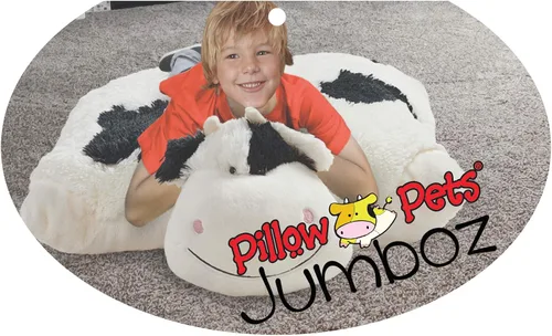 Vista 5 de Pillow Pets Cozy Cow - Juguete de peluche jumbo de 30 pulgadas Extra-Large 30 Inch Plush Pillow, Unfastens into a Giant Pillow, Perfect for