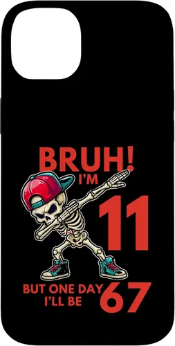 Vista 15 de Bruh I'm 11 But One-Day I'll Be 67 Retro 11th Birthday - Carcasa para iPhone 17
