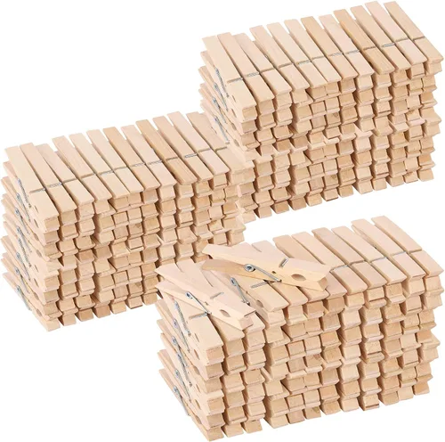 Vista 10 de 100 piezas de pinzas de madera para ropa de colores, pinzas para manualidades, pinzas para aulas de enseñanza de color, 7,37 cm, 20