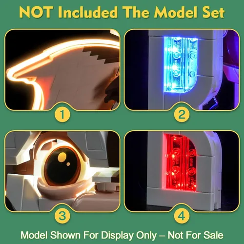 Vista 7 de LocoLee Kit de luz personalizado Compatible con Lego 21361 Gremlins Gizmo - Solo luz, no modelo, accesorios de iluminación LED Compatible con Lego