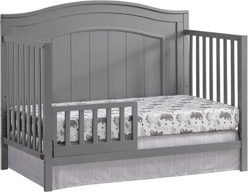 Vista 2 de Oxford Baby Nolan/North Bay - Kit de conversión de riel de protección de cuna a cama infantil, gris paloma, certificado GreenGuard Gold