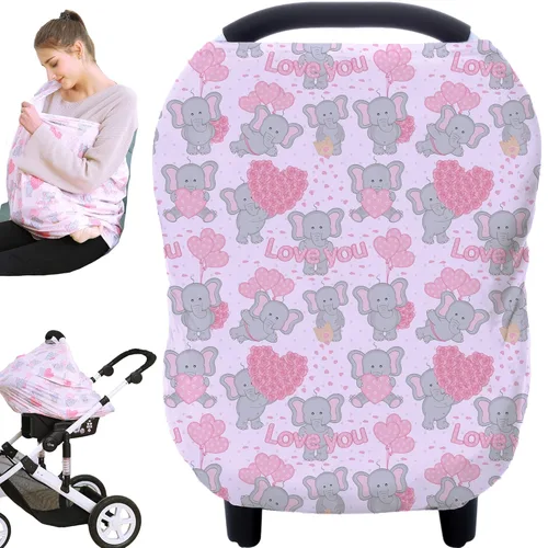 Vista 11 de Fundas de toldo para asiento de automóvil para lactancia - Fundas de asiento de automóvil para bebés, funda de lactancia multiusos, regalos