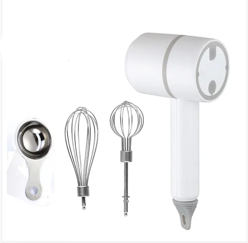Vista 8 de Batidora de Mano, Mezclador de Mano Eléctrico Portátil Inalámbrico, 3 velocidades Recargable por USB con Batidoras Gemelas y Separador de Huevos