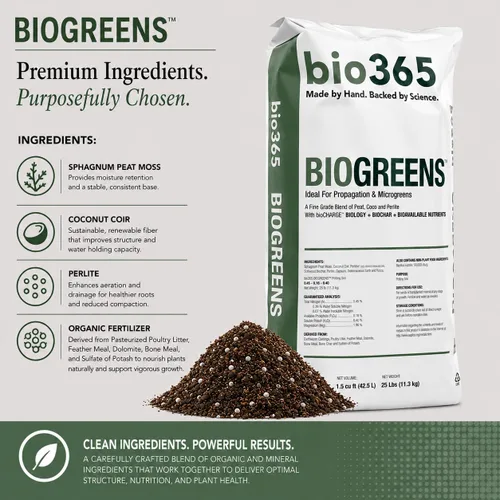 Vista 5 de BIOGREENS Microgreens Medios de cultivo, 1.5 pies cúbicos Microgreens ricos en nutrientes se mezclan con turba fina, coco, perlita, biocarbón