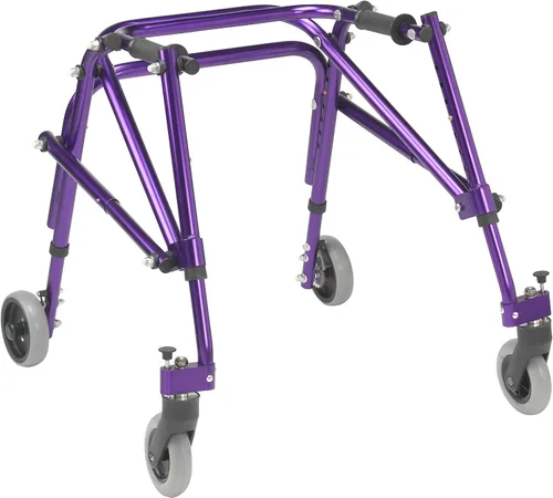 Vista 10 de Inspired by Drive Nimbo 2G Mobility Aid Andador Posterior Ligero, Extra Pequeño, Rojo Castillo El andador posterior pediátrico ofrece un soporte
