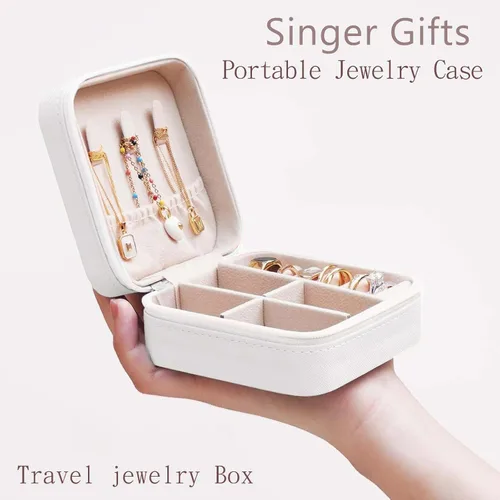 Vista 2 de asklove Joyero pequeño para álbumes de fans de T-S, joyería de viaje inspirada, regalo para amantes de la música, joyero de viaje para anillos