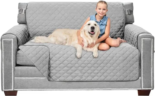 Vista 130 de Sofa Shield - Funda para sofá Loveseat con correa patentada, protector de cojín, funda reversible diseñada en EE. UU. resistente a manchas