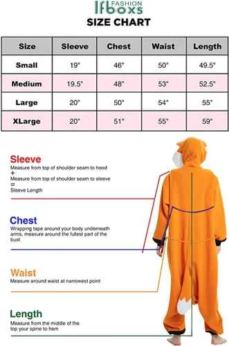 Vista 6 de ifboxs Pijama de una pieza para adultos para mujeres y hombres, disfraz de animal de una pieza para Halloween o cosplay