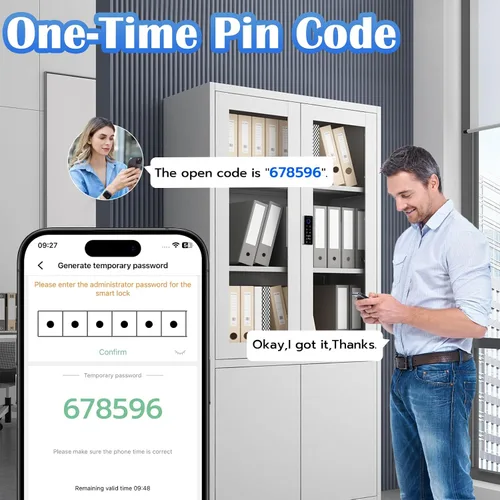 Vista 6 de Eseesmart Cerradura inteligente para gabinete, magnética digital electrónica RFID sin llave, Bluetooth, seguridad infantil, a prueba de bebés