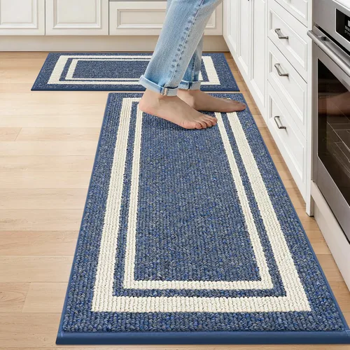 Vista 64 de COSY HOMEER Tapete de cocina antideslizantes, absorbentes para el piso, alfombra de cocina lavable, tapete de pie para fregadero, alfombra de Beige