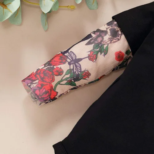 Vista 4 de LYSMuch Mameluco de algodón con manga de tatuaje para bebés, niños y niñas pequeños