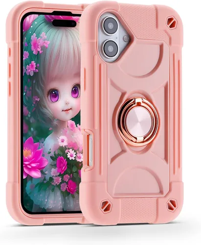 Vista 68 de MARKILL Funda compatible con iPhone Air de 6.5 pulgadas 2025 con soporte de anillo giratorio de 360 grados, protección contra caídas de grado
