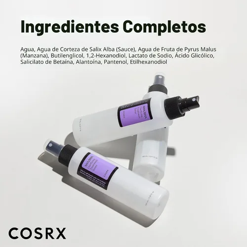 Vista 9 de COSRX AHA/BHA Toner de Tratamiento 5.07 fl.oz/ 150ml, Spray Exfoliante Facial para Puntos Blancos, Poros y Piel Desigual, Tónico Coreano, No Testado