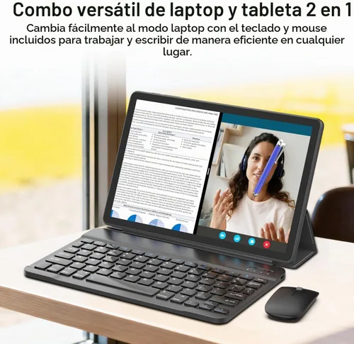 Vista 4 de ECOPAD Tablet Android 15 de 11 pulgadas con teclado, 20 GB de RAM 128 GB de ROM (2 TB TF Expand), procesador Octa-Core, WiFi 6, batería de 8000 mAh