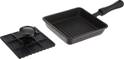 Vista 2 de Norpro Mini sartén Panini de hierro fundido con prensa, 5.9 pulgadas, como se muestra