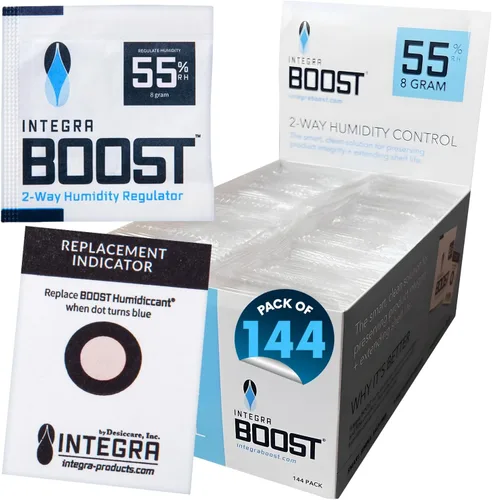 Vista 8 de Integra Boost - 55% de nivel de HR - Tamaño de 0.28 oz - Paquete de control de humedad bidireccional con tarjetas indicadoras de repuesto