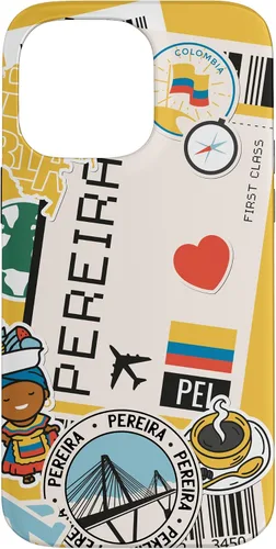 Vista 21 de Flight Boarding Pass Tag Label to Destination Pereira Case for iPhone 16