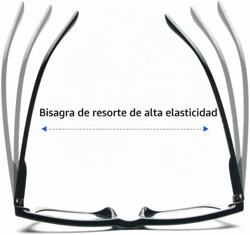 Vista 3 de REAVEE Gafas de lectura para mujer, bloqueo de luz azul, elegantes y de gran tamaño, bisagra de resorte