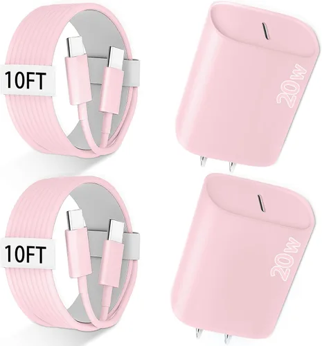 Vista 8 de Cargador para teléfono 17, 16, 15 Pro Max, carga rápida PD de 30 W, cable de carga para iPhone 17 de 6 pies (65 W/3 A), cable largo USB C con iPhone