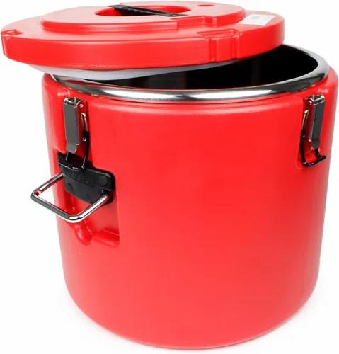 Vista 4 de Vollum Recipiente aislado rojo con interior de acero inoxidable 48 litros