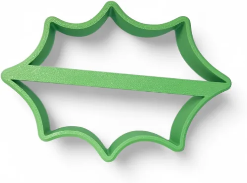Vista 4 de Foose Holly Leaf - Cortador de galletas de 5.5 pulgadas, molde para galletas de hoja de acebo (plástico PLA impreso en 3D)