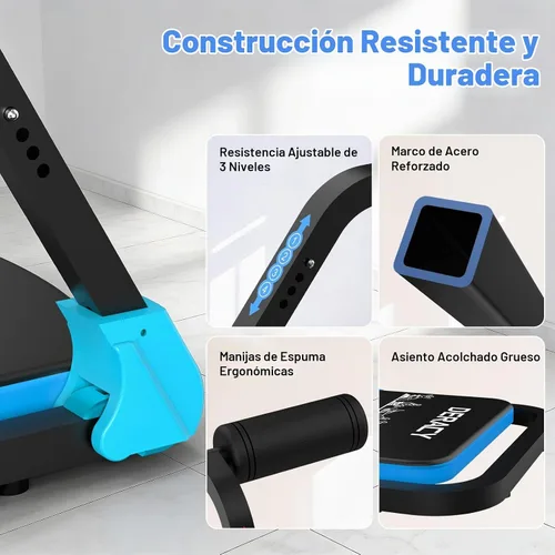 Vista 4 de DERACY Equipo de ejercicio para sentarse, máquina de abdominales ajustable, máquina multifuncional para sentarse, equipo de entrenamiento abdominal
