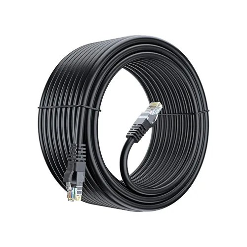 Vista 37 de Maximm Cable Ethernet Cat 6 de 30 pies, cobre 100% puro, cable LAN Cat6, cable de Internet, cable de conexión y cable de red, UTP (negro) de 30 pies
