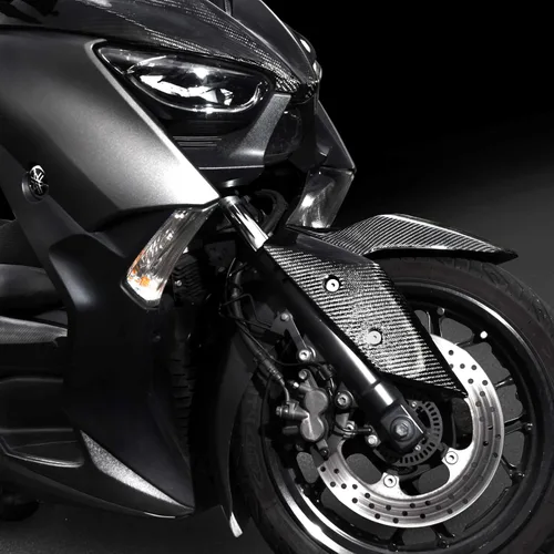 Vista 4 de MOS - Cubiertas laterales de fibra de carbono para guardabarros delanteros compatibles con Yamaha XMAX 300 2017-2022