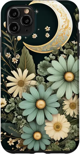 Vista 13 de Sage Green Wildflower Floral Moon Flower Botanical Case for iPhone 17