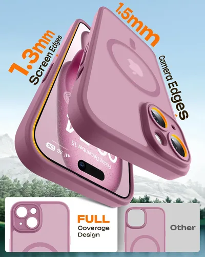 Vista 436 de TOCOL Funda para iPhone 11, compatible con Magsafe, protección completa de cámara, imanes integrados, protección contra caídas, funda translúcida
