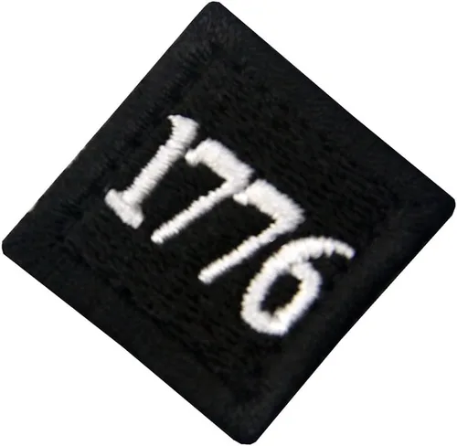 Vista 3 de 1776 American Independence Emblem Tactical USA Morale bordado apliques sujetador gancho y bucle parche - negro